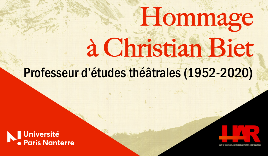 Vidéo / Hommage a Christian Biet, 15 octobre 2020, Théâtre Bernard-Marie Koltès
