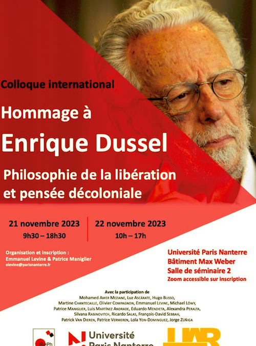 Colloque international / Enrique Dussel. Philosophie de la libération et pensée décoloniale